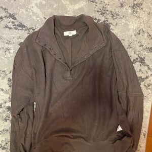 Thread & Supply womans Dark Brown Zip Up Sweater xl